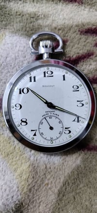 بسم الله الرحمان الرحيم ساعة جيبيه فرنسية ماركة بوشيه مخزن سنتر ثواني ...