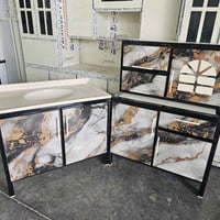 كاونتر • متر ثلاث قطع • سنك مرمر