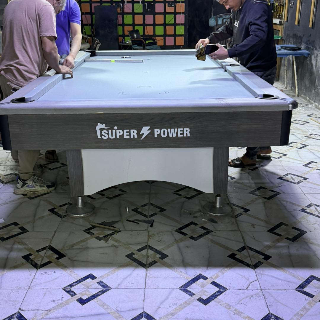تم وصول وجبة من طاولات البليارد نوع SUPER POWER
صناعة تركية ضمان 5 سنوات وبسعر جداً مناسب سعر المستخدم. راح اخليك تاخذ جديد ملاحضه مرمر ستيراد صيني يعني فول عدالة راسلني وادزلك عدالة المرمر. للحجز أو الاستفسار مراسلة الصفحة عنوان بغداد حافض القاضي تجهيزات محمد هاني. وايضاً تجهيزات الأسطورة يتوفر شد ونقل لجميع محافظات العراق 🇮🇶 
***********
