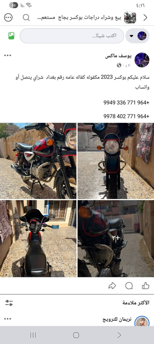 سلام عليكم بوكسر 2023 مكفوله كفاله عامه رقم بغداد  شراي يتصل أو واتساب 

+964 771 336 9949

+964 771 402 9978


**إذا كنت صاحب هذا الإعلان وتريد حذفه لأي سبب، رجاءا أرسل رسالة إلى الدعم الفني**
