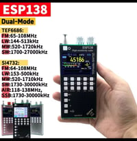 ESP138 • شريحتين TEF6686 SI4732 • هوائي ٨٠سم