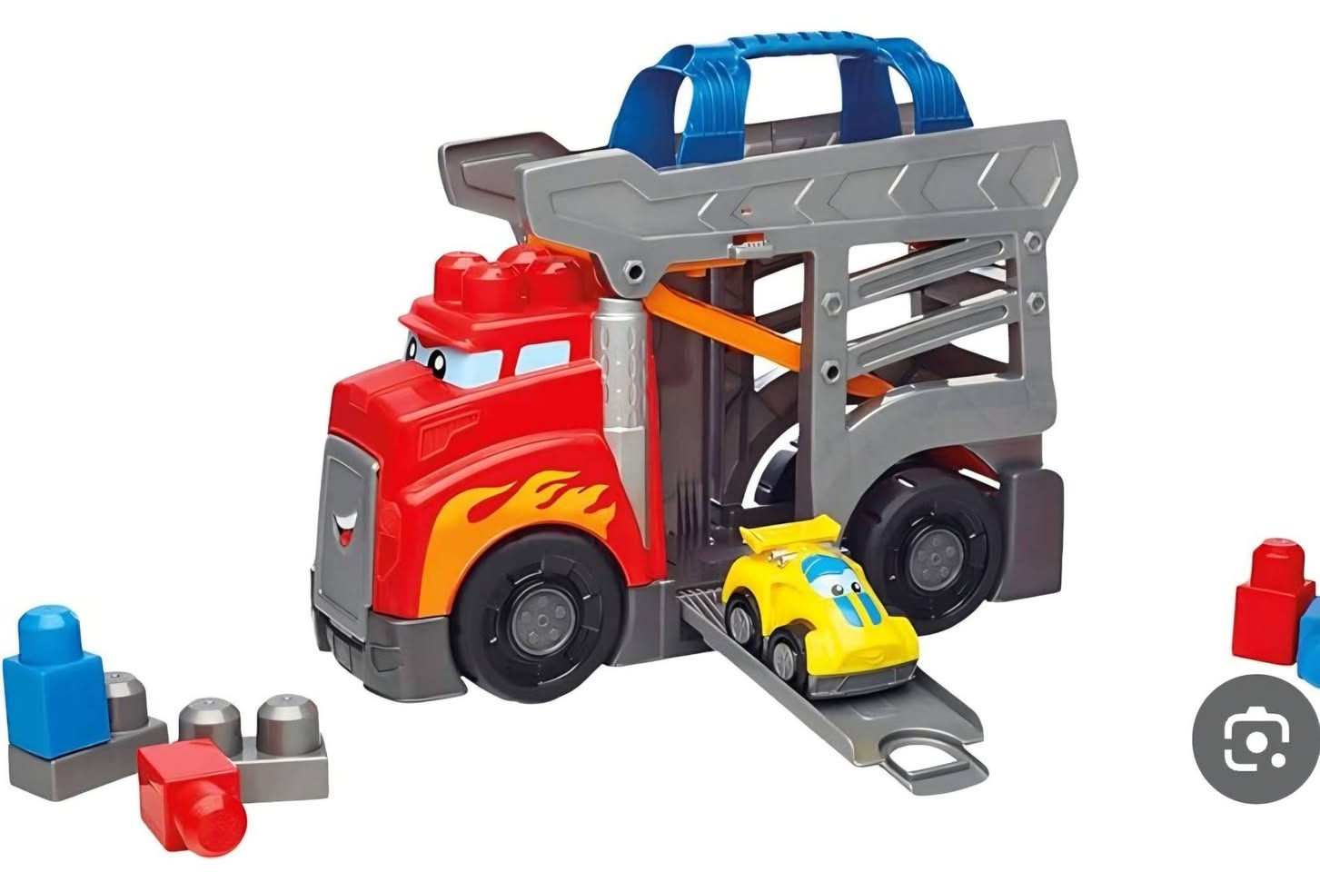لعبة Mega Bloks First Builders Fast Tracks Racing Rig، وهي شاحنة نقل سباق حمراء وزرقاء كبيرة الحجم.تتميز الشاحنة بأنها تتحول إلى منحدر سباق قابل للطي ليتمكن الأطفال من تشغيله.تتضمن المجموعة عادةً قطع بناء متوافقة ومركبات صغيرة إضافية للعب والسباق.تحتوي الشاحنة على مقبض علوي مدمج لسهولة حملها ونقلها.


**إذا كنت صاحب هذا الإعلان وتريد حذفه لأي سبب، رجاءا أرسل رسالة إلى الدعم الفني**