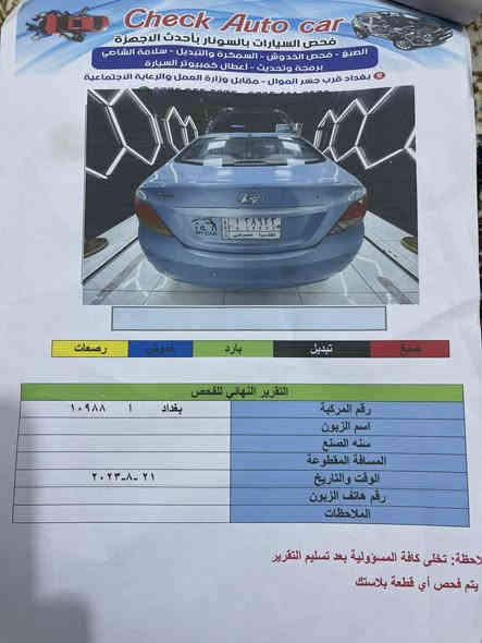 السلام عليكم 
اكسنت موديل 14خليحي

السياره كفاله صبغ بنيد وجامغ  لافتح ولا تبديل

حجم المحرك 14

كير مكينه تبريد تتفئه شغال 

تخم تاير جديد

رقم قادسيه 

العنوان بغداد

السعر 90

***********
