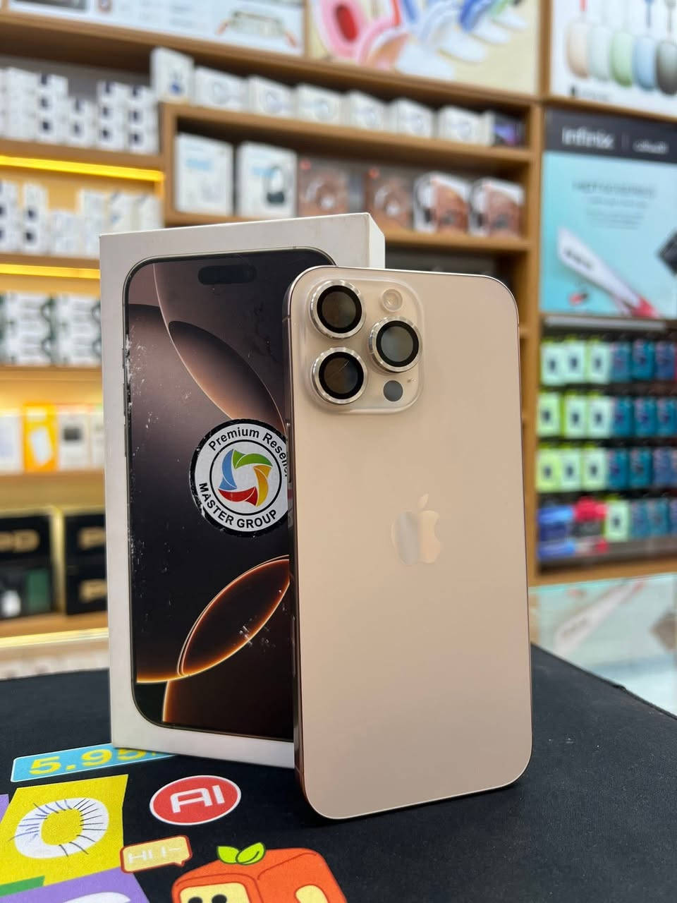 للبيع 🔥
ايفون 16 برو ماكس

📱 عربي ماستر
🔋 البطارية 99%
💾 الذاكرة 256GB

عنوان الشركة 📍
النجف – شارع الغدير، فرات
مقابل بوبة السعد
📞 ***********
أهلاً وسهلاً بالجميع

🚚 توصيل إلى كافة المحافظات 🇮🇶

متوفر بيع وشراء وتبديل الأجهزة 📱
