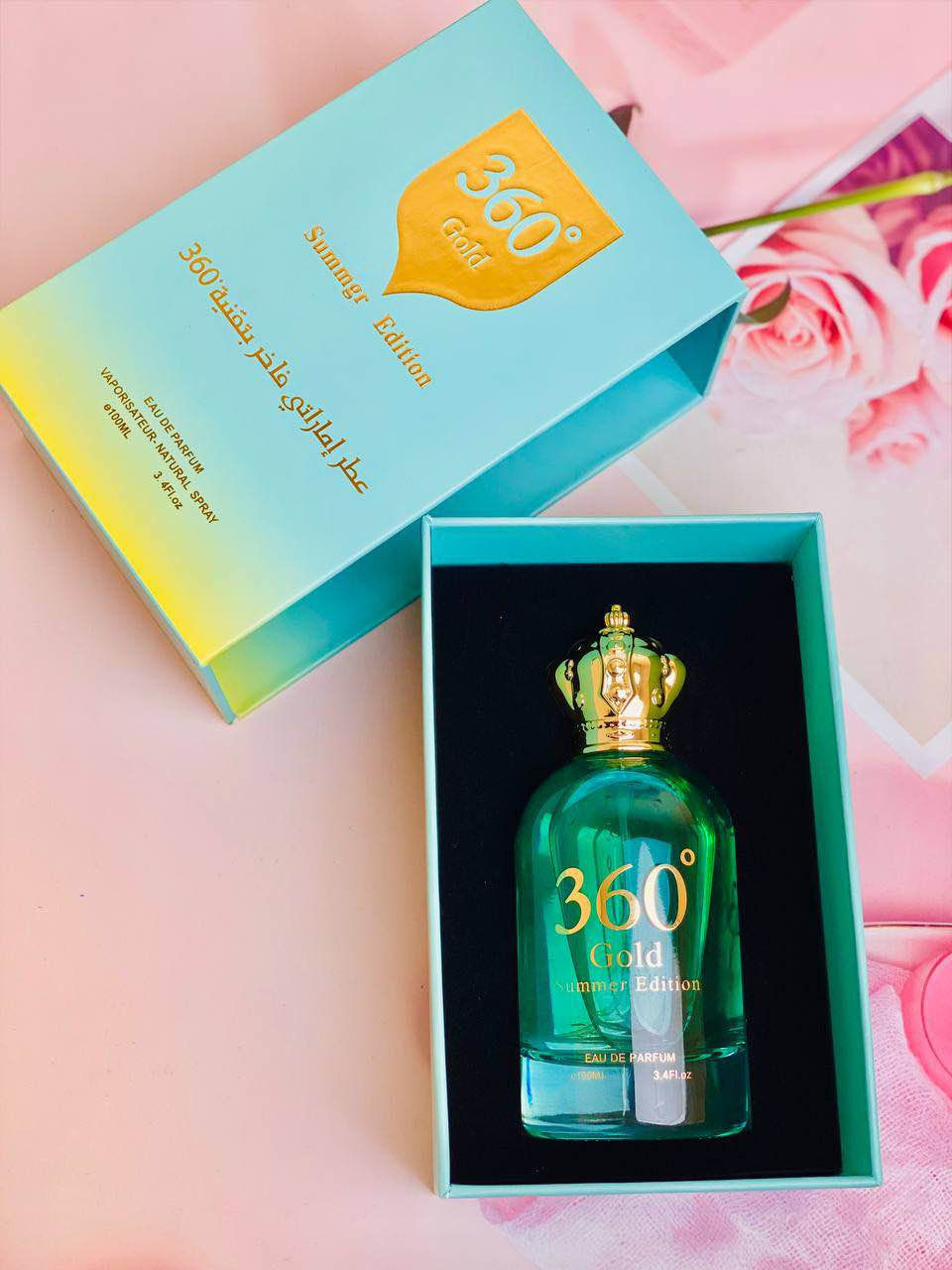 ✨ عطر 360° Gold – Summer Edition ✨
عطر صيفي فاخر بلمسة منعشة يخليك متألق طول اليوم 💛

الاسود 🖤عطر 360 Intense Gold من ماركة MK. 
عطر شرقي دافئ يناسب كلا الجنسين.
مزيج من الدافانا، البرغموت، الفلفل الوردي، العنبر الأبيض، والفانيليا.
عطر ذو حضور قوي ولمسة ذهبية، مناسب للمساء والمناسبات.

الازرق 🩵ليمون 🍋 – برغموت – نفحات حمضية منعشة تعطي إحساس انتعاش وطاقة.
🔹 قلب العطر:
زهور بيضاء 🌸 – ياسمين – لمسة فواكه خفيفة تعطي أنوثة ونعومة.
🔹 قاعدة العطر (الثبات):
مسك أبيض – عنبر – أخشاب دافئة تعطي ثبات وفوحان حلو

الحجم: 100ml
اختيار مثالي لعشاق العطور الراقية 🌟
دلل نفسك بعطر يخلي حضورك مختلف بكل مكان ✨
المنشأ الإمارات الأصلي 🇦🇪 

سعر القطعة ١ بغداد, العراق


**إذا كنت صاحب هذا الإعلان وتريد حذفه لأي سبب، رجاءا أرسل رسالة إلى الدعم الفني**