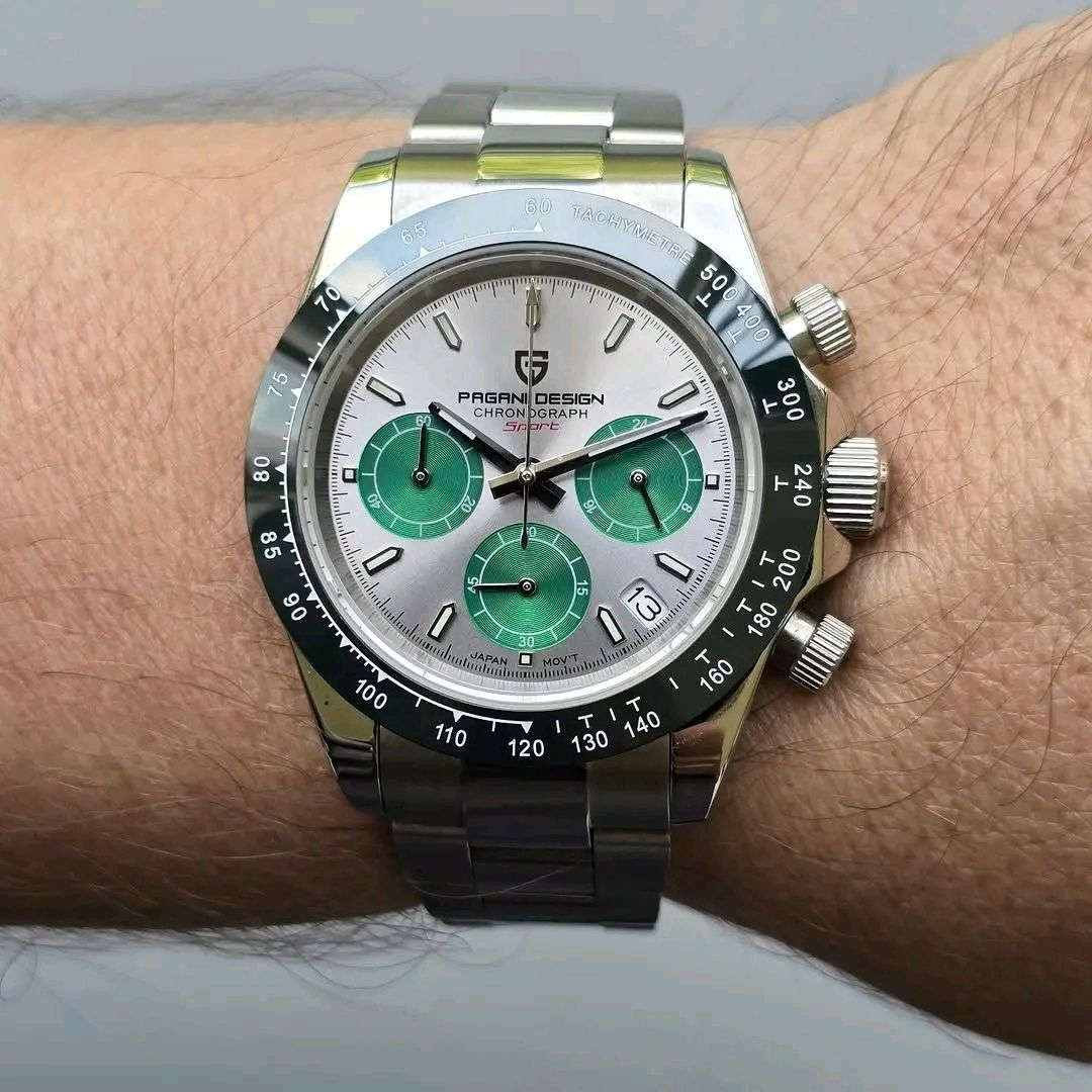 بسمِ الله ، والصَّلاة والسَّلامِ عَلَىٰ رَسُولِ اللهِ ﷺ 🌿♥️
#مــزاااااد
ساعة #باجاني_ديزاين الأصلية ⌚✅
ساعة "كرونوغراف" رياضية مع عرض للتاريخ وإطار تاكيميتر (Tachymeter) لقياس السرعة بـ مكنة Seiko VK63 🇯🇵 بـ مينة مميزة ، وبأقفال بحرية 🌊😍

#يبدأ المزاد من 10$ والرفعة أقل شيء 10$
 والسوم بالدولار$
#المزاد #عرض و #سوم و #طلب وأمر البيع طيب بأذن الله تعالىٰ 🤲

#يبدأ من الآن و #ينتهي يوم غدٍ ان شاء الله الثالثة والربع مساءً 

 ☑️ للأعتماد أولاً : أرسال العنوان الكامل ورقم التلفون .

والتوفيق من الله للجميع 🤲

🔹PAGANI DESIGN🔹

🔴 المواصفات :
▫️ساعة أصلية من تصميم #بجاني_ديزاين 
▫️ساعة "كرونوغراف" رياضية 
▫️كوارتز بـ مكنة Seiko VK63 🇯🇵 ذات جودة عالية الأداء والوقت المحدد بدقة كبيرة ياباني أصلي 🇯🇵
▫️إطار تاكيميتر (Tachymeter) لقياس السرعة
▫️نافذ عرض التاريخ
▫️سناتر شغالة 
▫️مقاومة للماء 💦
▫️سير ساتلس ستيل مقاوم للصدأ 😍
▫️أقفال بحرية 🌊
▫️علامات وأميال مضيئة في الظلام
▫️القطر 40 ملم

🔹الحاله جديدة لك، بالستيكرات 😍
⬅️ كاملة المرفقات تأتي مع العلبة الاصلية ، والضمان 🌸

🚖 يوجد توصيل الى جميع محافظات عراقنا الحبيب 🚖


**إذا كنت صاحب هذا الإعلان وتريد حذفه لأي سبب، رجاءا أرسل رسالة إلى الدعم الفني**