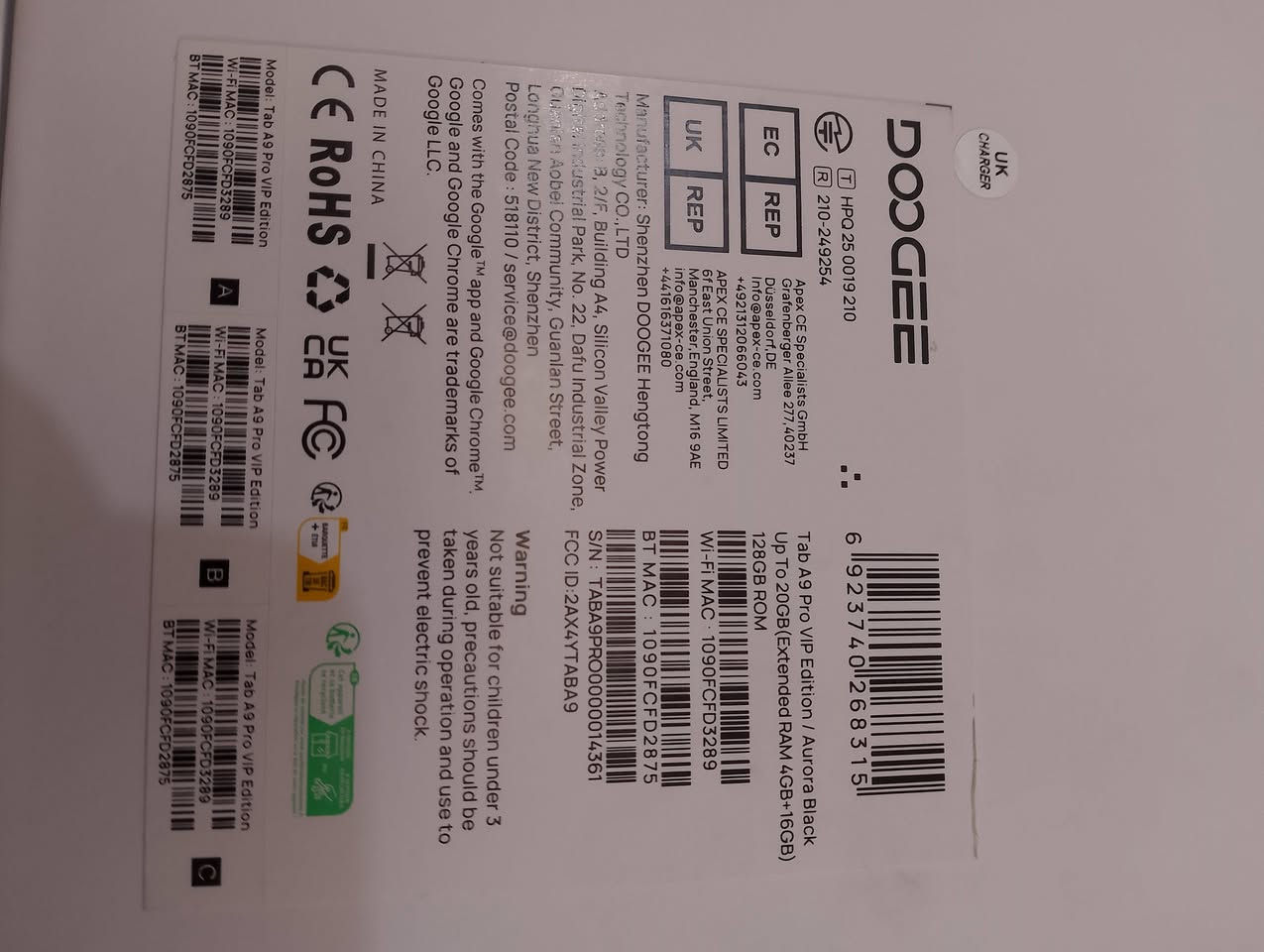 يوجد تاب A9 برو إصدار VIP
استخدام شهرين 
تاب خاص للعاب والدراسه 
أندرويد 15

يعمل بواسطة
بطارية كبيرة 6580 مللي أمبير
شحن سريع 10 وات
الذاكرة: 128 جيجابايت روم (حتى 2 تيرابايت) + 4 جيجابايت رام (حتى 20 جيجابايت)
الكاميرا الأمامية: 5 ميجابكسل
الكاميرا الخلفية: 8 ميجابكسل
الشبكة: واي فاي 2.4 جيجا هرتز/5 جيجا هرتز
الاتصال: بلوتوث 5.0/واي فاي
مكاني بغداد حي اور 
رقم الهاتف ***********يوجد واتساب
سعر قيم وخذ مستعجل ع بيع
