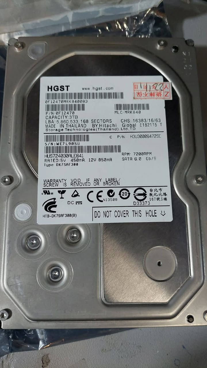 ادمن ♡
السلام عليكم
هارد hdd 3.5 3000gb
3 تيرا بايت . مستخدم فقط 13 يوم . نسبه الهيلث 100% 
السعر المطلوب 99 الف 
HGST شركة 
افضل من الموديلات التجاريه الي تنباع ب 200 و 300 الف


**إذا كنت صاحب هذا الإعلان وتريد حذفه لأي سبب، رجاءا أرسل رسالة إلى الدعم الفني**
