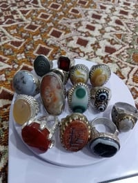 ١٥ خاتم • احجار قديمة • سليمانيات جزع اوبال