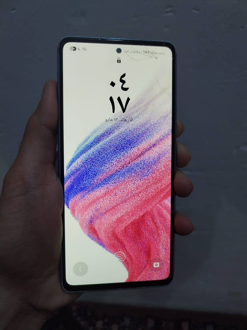 السلام عليكم
للبيع
سامسونك اي53 فايف جي 
SAMSUNG A53 5G 

موبايل على وضع الشركة 
بلادي 
ما مفتوح ونضيف 
وشغااال كامل

الذاكرة 128
العشوائية6+6=12

المعالج 👇🏻
هـ Exynos1280 
إكسينوس1280
تكنولوجيا 5 نانو

بالبوبجي60فريم
وHDR
وجيروسكوب
فووول سلاسه 

البطارية5000
 منفذ الشحن تايـبـسـي

بصمة اصبع مدمجه بالشاشة
+بصمة وجهـ

الشاشة120هيرتز 
فول أچ دي بلس
سوبر أموليد+FHD 

سماعات ستيريو
 صوت عالي ونقي 

كامراته تخبل زلااال 

ويا حافظة جديده 
موبايل مال جناي 

فقط بي فطور بالكلاس 
ما مأثر على شي أبد 

(( السعر 135 )) 
شراي اتصل 
 العنوان الرمادي 
هـ***********
