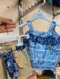 طقم بناتي • صيفي • شورت بيج