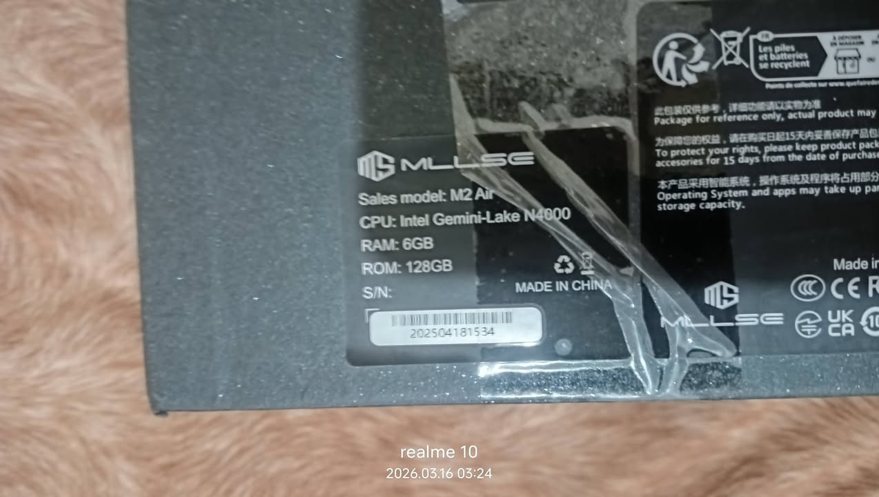 Mini pc 
المعالج: Intel Gemini-Lake N4000 (معالج موفر للطاقة).
​الرام:  ddr 4 // 6GB.
​التخزين: 128GB.

65 الف بس


**إذا كنت صاحب هذا الإعلان وتريد حذفه لأي سبب، رجاءا أرسل رسالة إلى الدعم الفني**