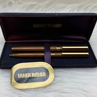 WATERMAN  سيت واترمان   حبر  و جاف  فرنسي المنشأ اصلي حجر (نقشة مميزة)...