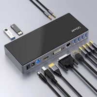محطة توصيل ذكية • ٤ منافذ USB ٣.٠ • HDMI DVI
