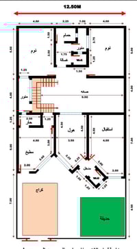 قريه المعامره • ٤٠٠م • هيكل بدون سقف