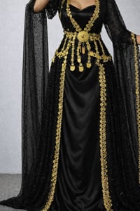 زي كردي • فستان ستين • بشت تول تركي