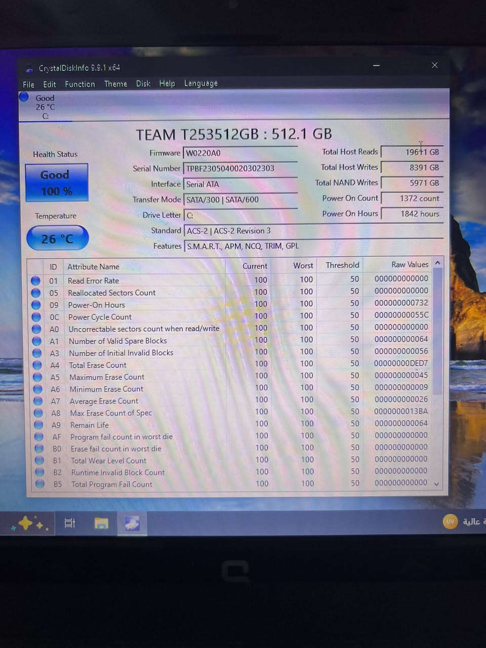 السلام عليكم
لبيع هارد SSD حجم 512 غيغا بايت (أخو الجديد وبلضمان

الماركة: TEAMGROUP CX2 Classic الأصلي (صناعة تايوان)

النوع: SATA 2.5" (يرهم لكل أنواع اللابتوبات والـ PC المكتب

حالة الاستخدام: مستخدم شهر واحد فقط ونظيف جداً (مثل ما مبين بالصور).

حص والصحة: صحة الهارد 100% Good ومفحوص بأقوى برنامج فحص (مرفق صورة الفحص الحديثة

الضمان: الهارد يجي بضمان 3 سنوات من الشركة، وبعده بضمانه وستيكر الضمان سليم
السعر ب٦٠ وبيه مجال 

رقمي ***********
