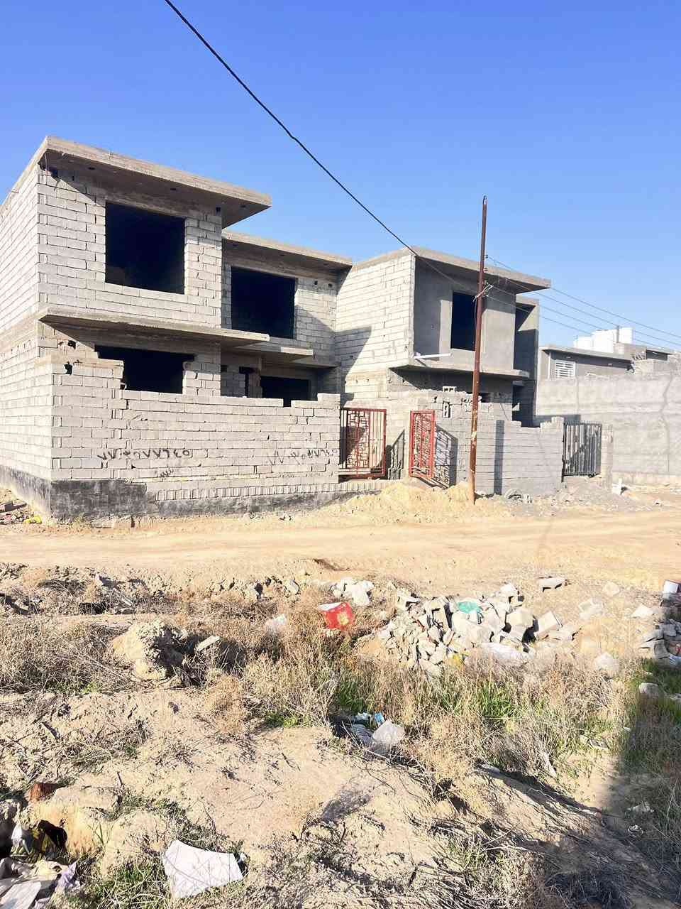 هيكل للبيع تقاطع القدس (حي الرافدين) المساحة ١٥٠ من جهة المطار طابو زراعي سند ٢٥ خلف البيت التركي الاتصال على ***********
