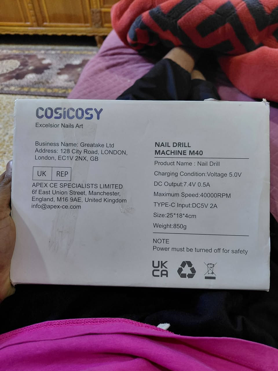 ​للبيع: مبرد أظافر كهربائي احترافي COSICOSY M40 (جديد بالكرتون) 💅✨
جهاز محمول وقوي جداً، مخصص للصالونات وللاستخدام الشخصي.
​السرعة: تصل إلى 40,000 دورة في الدقيقة (40K RPM) لبرد ونحت الجل والأظافر بسرعة وسهولة.
​المميزات: شاشة رقمية تعرض السرعة والشحن + شحن سريع بمنفذ Type-C + صوت واهتزاز هادئ جداً.
​الملحقات: يأتي كامل مع طقم رؤوس السنفرة المتنوعة والفرشاة وباقي غراضه كاملة.
​الجهاز جديد لقطة وجاهز للشغل.
السعر: [خاص] 
المكان: بغداد. مدينه الصدر توصيل ماعندي
​للتواصل والمراسلة على الخاص.


**إذا كنت صاحب هذا الإعلان وتريد حذفه لأي سبب، رجاءا أرسل رسالة إلى الدعم الفني**
