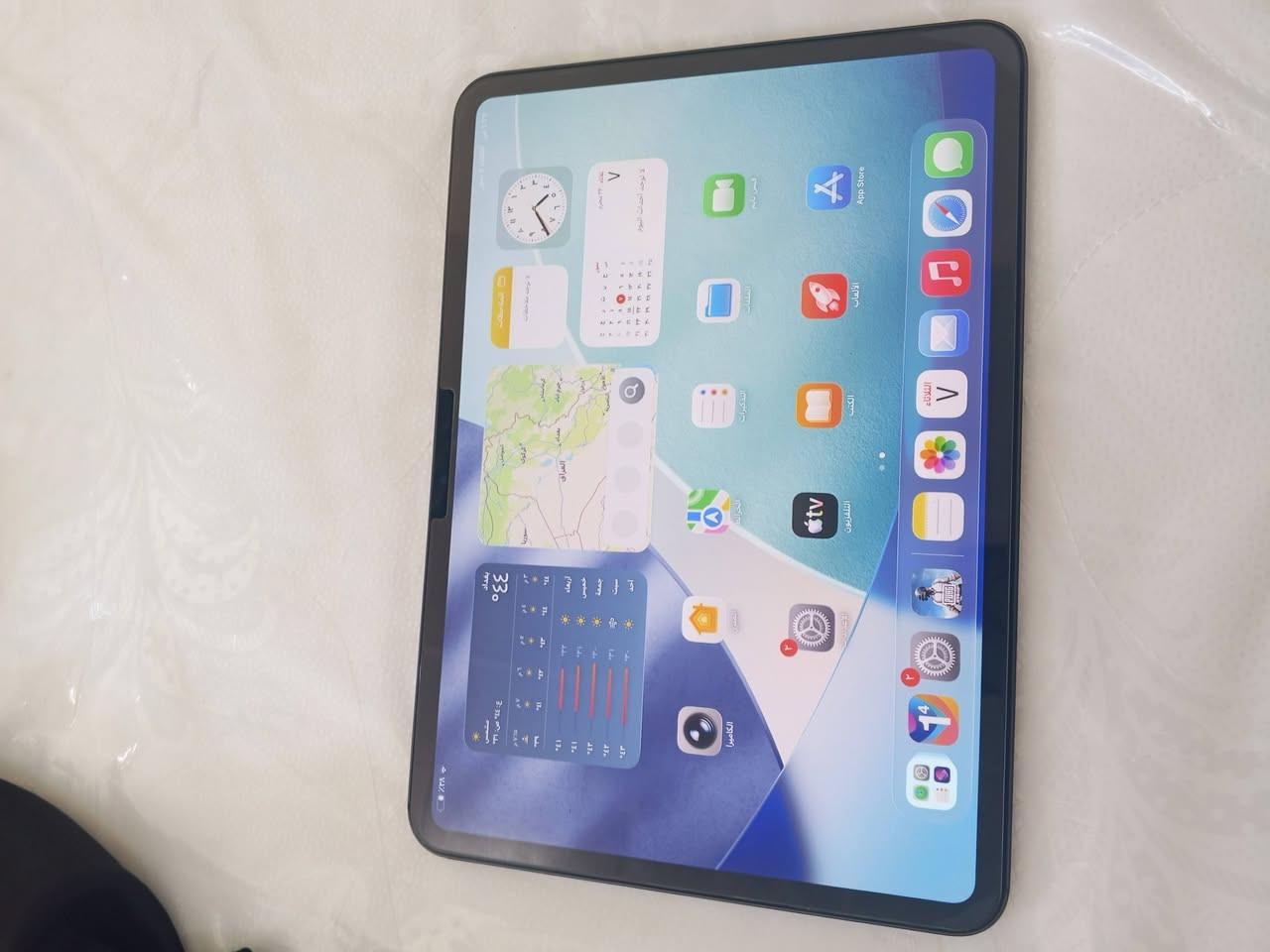 ايباد m4 بطارية 100 كامل ملحقات
وسماعة هايبر كلاود 3 
السعر 1150 الف قفل بدون عملة 
***********
عنواني بغداد العبيدي
