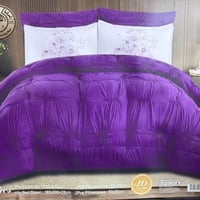Ms4 لحاف نفرين ساده ثقيل 6 قطع قياس 220*240 شرشف 180*200+25 وجه مخده ق...