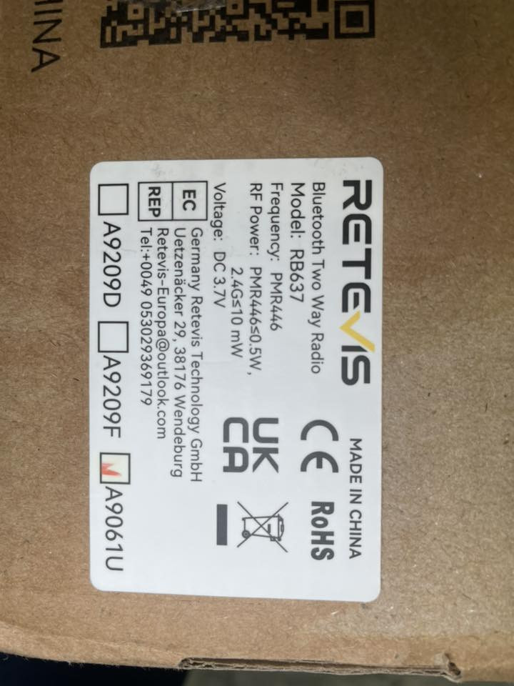 ووكي توكي Retevis أصلي 📡
جودة عالية وصوت واضح بدون تشويش 🔊
مناسب للمحلات، الشركات، الحراسة، المعامل، والرحلات
(متوفر نوعين) 
مدى اتصال قوي
بطارية تعيش
 سهل الاستخدام
 جديد داخل الكرتون + كل الملحقات
💰 سعر مناسب
🚚 توصيل لكل المحافظات

لايك + متابعة تشجعنا نجيب عروض أقوى


**إذا كنت صاحب هذا الإعلان وتريد حذفه لأي سبب، رجاءا أرسل رسالة إلى الدعم الفني**