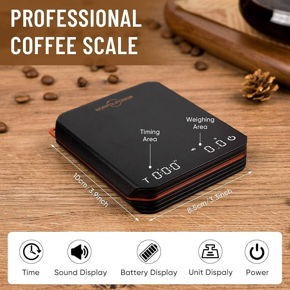 ميزان قهوة رقمي لمس من ماركة scale
أسود بتصميم بسيط يشتمل على مؤقت مدمج وشاشة LED مخفية لسهولة القراءة.يتميز الميزان بدقة عالية تصل إلى 0.1 جرام، مما يجعله مثالياً لتحضير القهوة المختصة.يعمل ببطارية قابلة لإعادة الشحن عبر منفذ تايب سي مما يوفر استخداماً طويلاً ومريحاً.


**إذا كنت صاحب هذا الإعلان وتريد حذفه لأي سبب، رجاءا أرسل رسالة إلى الدعم الفني**