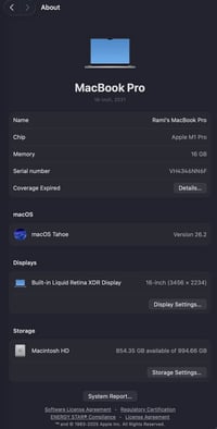 MacBook Pro 2021  16” الحجم المرغوب و الغنية عن التعريف M1 Pro معالج  ...