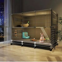 قفص حيوانات • ١٠٨×٨٤×٤٧ • عجلات