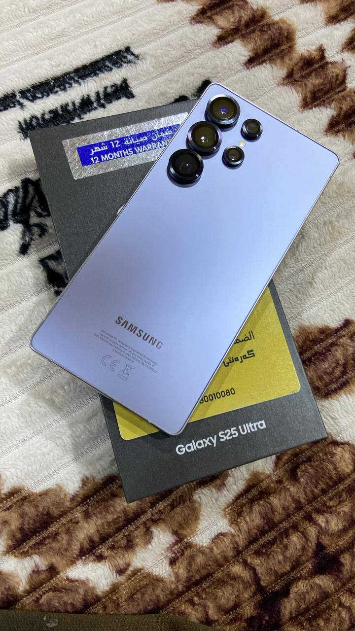 مساء الخير  مراوس بحديث او ابيع
موبايل سامسونك S25 الترا 
ذاكره 512
ضمان شاشة سنة وسوفت هم سنة
الون تيتانيوم مطعم فيروزي
لون مميز نضافة 100 / 100
موبايل مجرد نفتح من باكيت 
عدسات لاصق اصليات 
شتريتة 1550 
رايده 1450
عامل عليهن وشوف 
العنوان البصرة شط العرب 
الاتصال ***********
