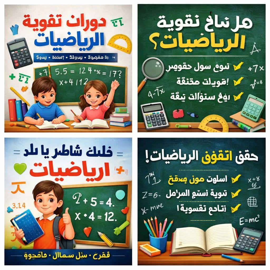 🔥 عروض قوية يم معهد بسماية 
📚 تهيئة شاملة لطلاب الابتدائية – المتوسطة – الإعدادية
استغلو الفرصه بتدريس ممتاز ☑️ 
✨المتوسطة (الاول_الثاني_الثالث) جميع مواد***********

✨ الاعداديه
⭕ كادر تدريسي متخصص
♦️ شرح مبسط لكل المواد
♦️ واجبات داخل المعهد
♦️ امتحانات يومية وشهرية
♦️ بضمان النجاح 👌

📍 معهد بسماية  للتدريس
📍 معهد بسماية  بسماية ***********
