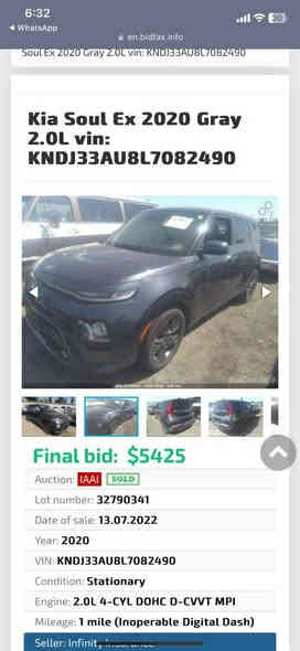 صول موديل ٢٠ حادثها موضح بالصور وبيهه بارد بالجاملغ الامامي عكس السايق السعر ١٣٥ العنوان ساحة ميسلون الغدير
***********
