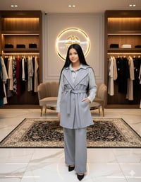 طقم بناتي • قماش جوخ ناعم • مقاس 14/16