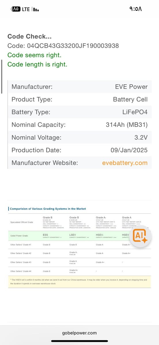 بطاريات فوسفات بسعر ١١٥ الف سعة ٣١٤ 
***********
