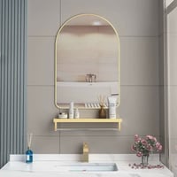 مرآة مع رف • تصميم عصري • ٨٠×٥٠ سم