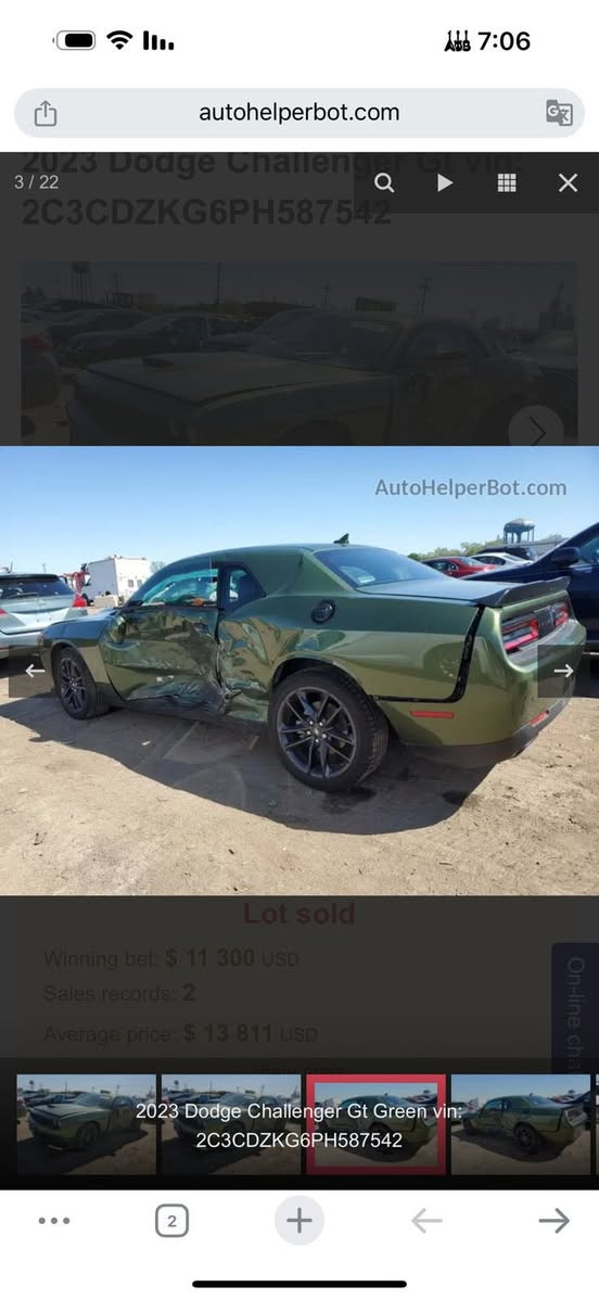 السلام عليكم دوج جالنجر GT
موديل 2023 last call 
ماشية 9000 
مواصفات 
رادارات مراية حساس خلفي 
كشن حار بارد
سستم سماعات ايلباين و هارمن 
داخل جلد وشامواه شفتات ستيرن 
الحادث باب وجاملغ باب مبدل نفس اللون فقط جاملغ خلفي صور الحادث مرفوقة بالمنشور بيع او مراوس حسب القناعة بدون رقم السيارة
المكان: الكرادة 
رقم التلفون: ***********
موجود واتساب
