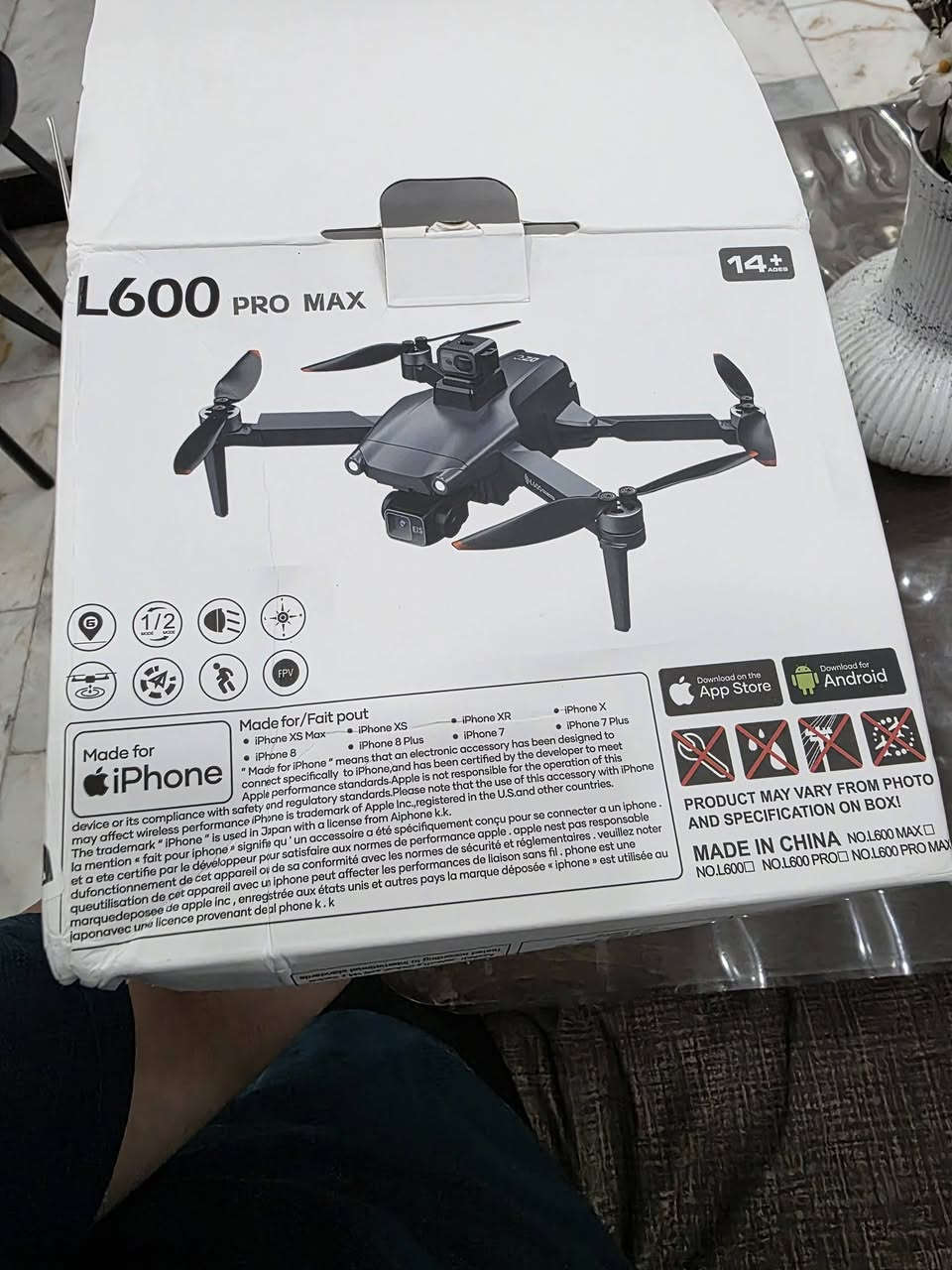 L600 برو ماكس سنكل
جايك محرم ودورلك كامره ملوزه ف اكلك وصلت 🫣
كامره كهربائيه
كامره ارضيه
بطاريه 35 دقيقه طيران مستمر 
مدى 4كم 
ارتفاع 400م 
GPS رجوع ذاتي 
تحديد نقطه الاقلاع 
ثبات الدرون على نقطه الاقلاع 
4 انظمه تصوير وبيه ميزه تتبع تلقائي لاشياء 
مانع تصادم ٣٦٠ ما مفتوح بعده على الشركه جيبه وشده كبل
ادرون احترافي دقه تصويره للصوره4K 
ولفديو 1080p/60FPS دقه كلش حلوه 
اعدادات كامرته وتصوير الدرون ملحق مع الصور 
نضافه الدرون 99/100 لان ريشاته مشخطه 
للبيع او المراوس ***********
