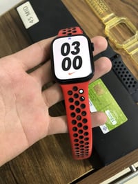 ابل واتش 7نايك حجم45 بطاريه86 وياها 3سيوره وملحقاته كامله سعر240وبيه م...