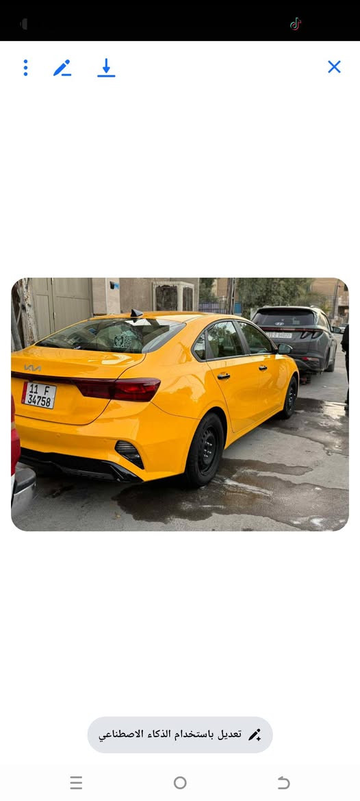 السلام عليكم من رخصة لادمن كيا فورتي مديل ٢٤ ماشيه ٤٧ الف سياره جديدة مدوشمه عام سياره مكفولة كفاله عام من كير مكينه على السونار تخم تاير هونكوك مكانه السياره مدينه الصدر) ***********
