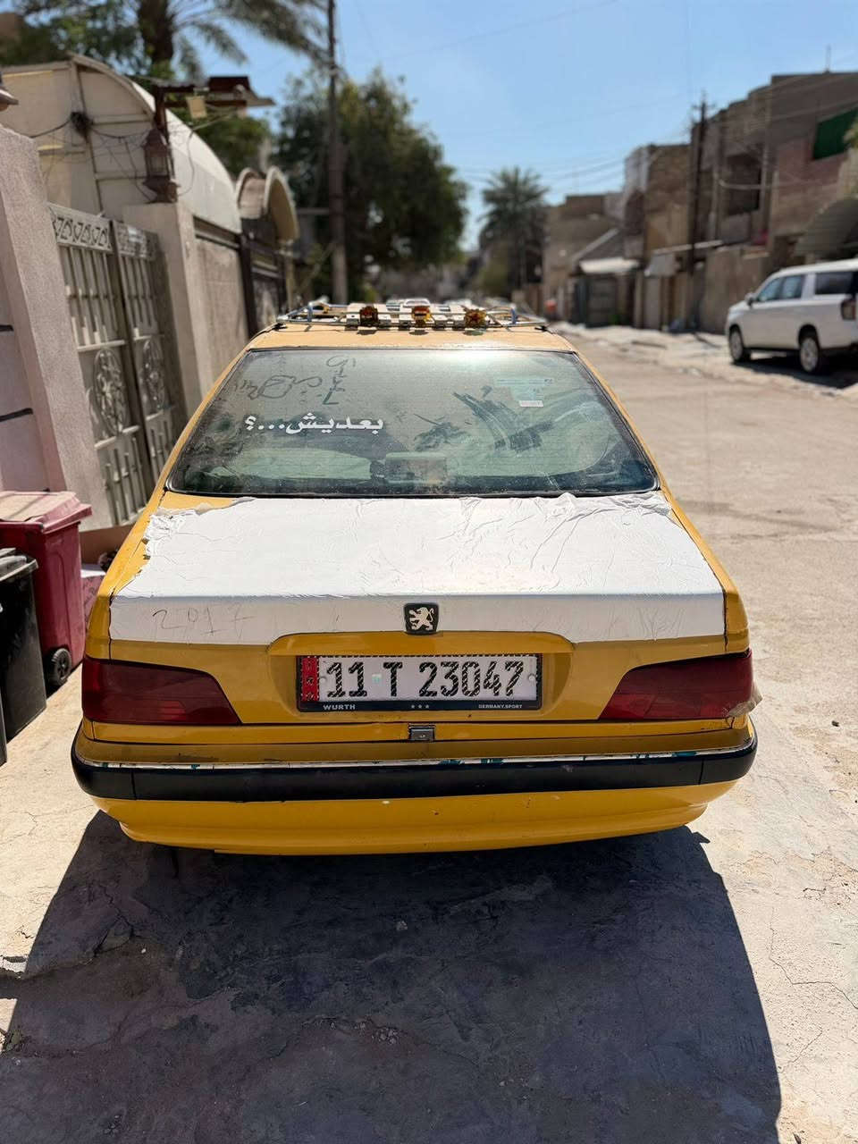 سلام عليكم
بيجو بارس
موديل 2010
بسمي تحويل ثاني 
بغداد.. 11
غرامه هيئه صفر 
معه الغراض او ماعده الغراض
المحرك لا تبخير ولا تنقيص 
كير لا تنقصي نضيف.. 
حادث خشم حوض
وبراكيت امامي تعديل وجه شاصي.. 
سياره نضيفه ملتزم بيه خط ماشتغل تكسي بيه
كهربائية شغاله
الجام 4 كهربائي 
تخم تاير جديد قبل كم يوم
دبلين امامي
سياره ميكانيك نصيف وجديد)) 
المكان بغداد الجديده
السعر 31 $ وبيه مجال
الرقم الهاتف ( *********** )
