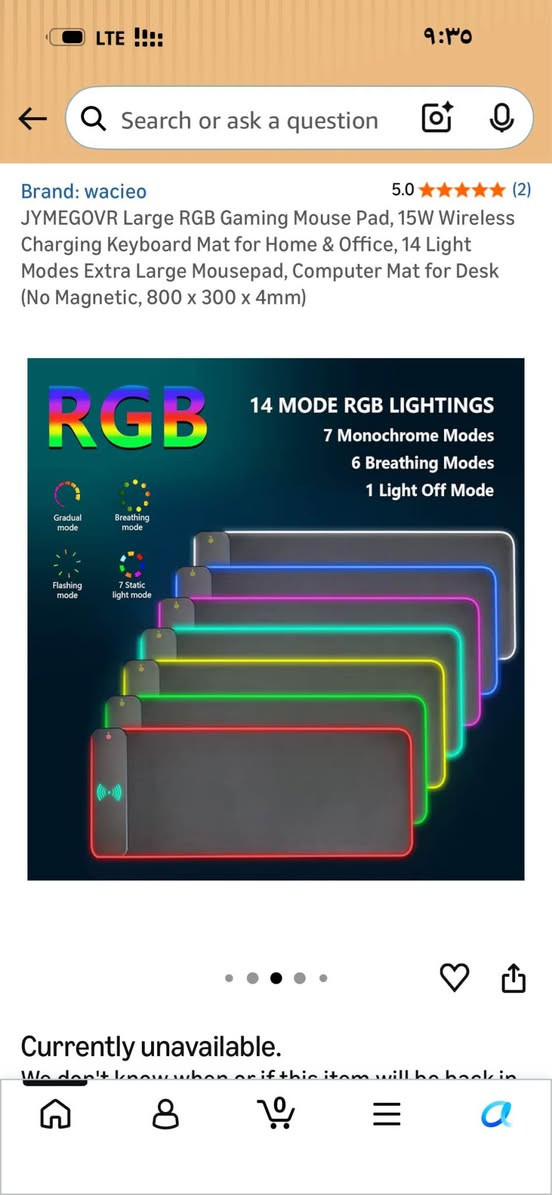 Mouse pad jwan kashxa sarnj rakysh la Amazon ba 40$ wak am nya bchoktra 

Ama zor jwan wa taybat 
Ba 30hzar dynar 

*********** WhatsApp السليمانية, العراق
