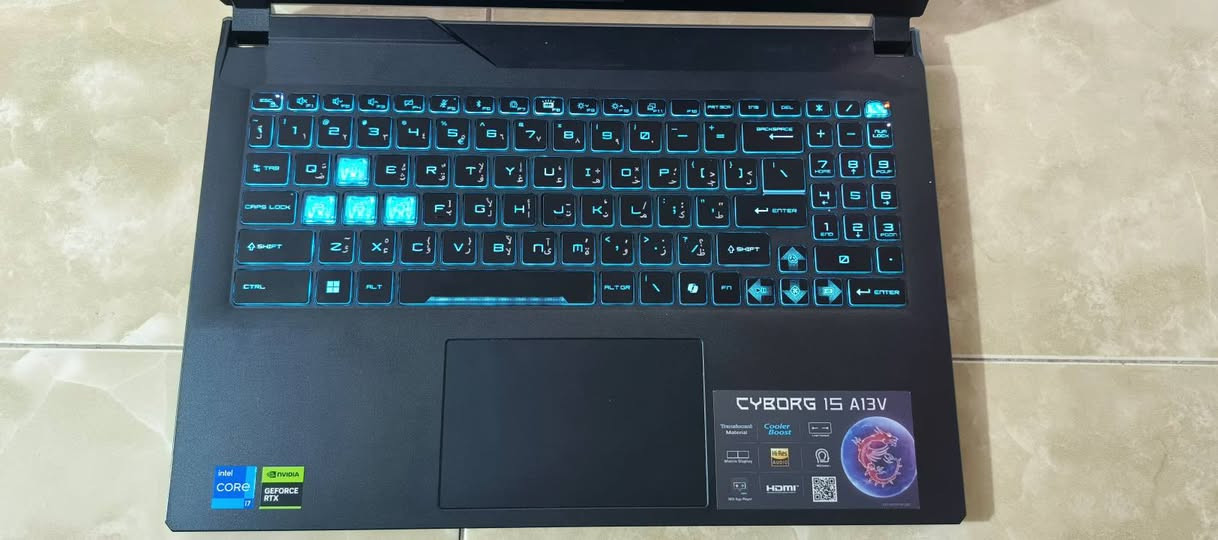 للبيع التفاصيل كاملة بالصور جوة
السعر 1،250 مليون و ربع 

💻 MSI Cyborg 15 A13V (أعلى فئة)

✅ المعالج: Intel Core i7-13620H
✅ كرت الشاشة: NVIDIA GeForce RTX 4060 8GB
✅ الرام: 16GB DDR5 (قابل للترقية حتى 64GB)
✅ التخزين: 500GB NVMe PCIe Gen4 SSD
✅ الشاشة: 15.6" FHD IPS 144Hz
✅ Wi-Fi 6E + Bluetooth 5.3
✅ منافذ USB-C + HDMI 2.1 + RJ45
✅ وزن خفيف 1.98 كغم

مناسب للألعاب الحديثة، المونتاج، التصميم، والبرامج الهندسية.

للاستفسار أو الحجز يرجى التواصل عبر الخاص.


**إذا كنت صاحب هذا الإعلان وتريد حذفه لأي سبب، رجاءا أرسل رسالة إلى الدعم الفني**