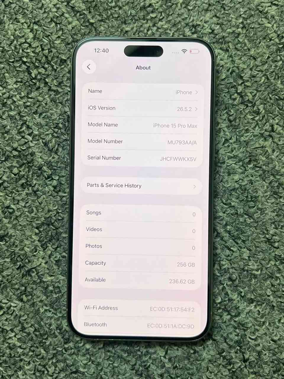 15 برو ماكس لون تيتانيوم
ذاكره 256 بطاريه 94
عربي شرق اوسط ماستر
( مستبدل شاشه مال تفصيخ فقط ع ضمان)
الجهاز مكفول ع فحص وبي ضمان
السعر 775 الف
مكاني بغداد-الوزيريه
-----------------------------------------------------
الشراي ياخذ سكرين للمنشور ويراسلني واتس
***********
