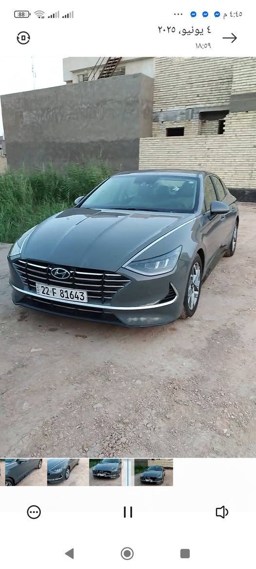 السلام عليكم عندي سياره للبيع نوع سوناتا 2021 لون اسمنتي رقم أربيل باسمي فول مواصفات عدى الفتحه والجلد هذا رقم الشاصي وي الصور مالتها ليحب يشوف حادثها محرك وكير مكفولات بجم كبس بصمه ابواب وتشغيل وكشن تدفئه وكهرباء تشغيل عن بعد تحديد مسار وسياقه ذاتيه رادار امامي جانبي السعر 155 هاتف/***********
