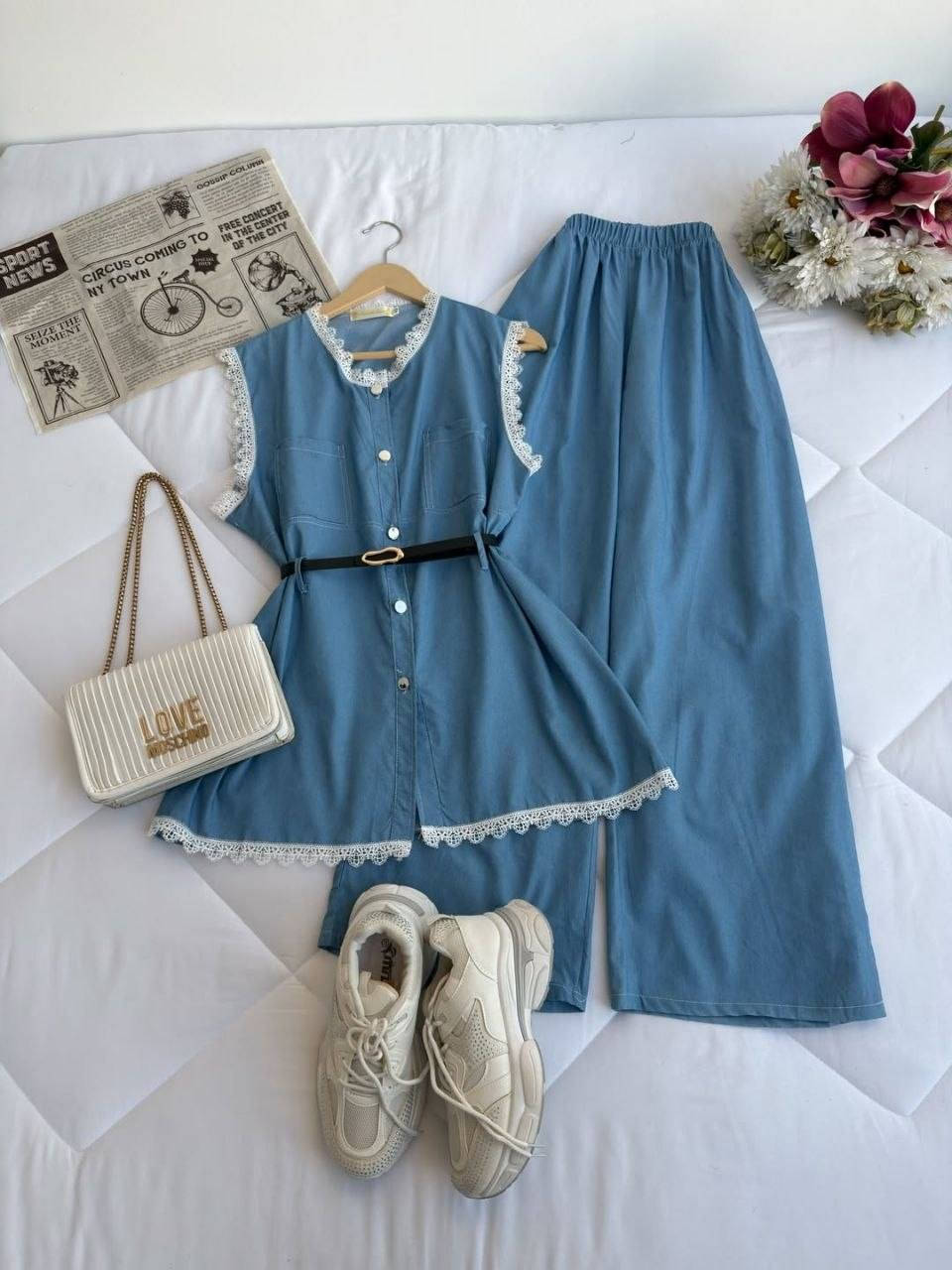 بّـسًـمِ آلَلَهِ آلَرَحًـمِـن آلُرحٍيَم 🌹🍃

أللهم أرزقنا رزقًا حلالا طيبا مبارك فيه ولا تجعلنا نحتاج لغيرك 🤲 🤍
ـ

طقم قطعتين يلك  +  بنطرون    🥹

نوع الخامه جنز خفيف تركي🇹🇷

حيل نازك  بالبس 👌🏻

القياسات يلبس 👇🏻
 40 42 44 46 48


**إذا كنت صاحب هذا الإعلان وتريد حذفه لأي سبب، رجاءا أرسل رسالة إلى الدعم الفني**