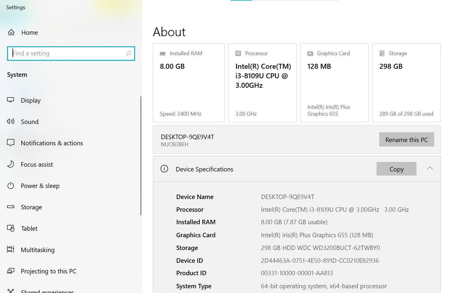 Mini pc موديل Intel NUC8i3BEH 2018
مراوس مع بلي فور 

المواصفات :
• المعالج: Intel Core i3-8109U
• كرت الشاشة : Intel Iris Plus Graphics 655.
• الذاكرة (RAM): 8 جيجا بايت
• التخزين: 300 جيجا بايت HDD
• المنافذ: HDMI 2.0a، Thunderbolt 3، 4x USB 3.1 Gen 2، منفذ إيثرنت، وفتحة Micro SDXC.
• التوصيل: بلوتوث 5.0، Wi-Fi AC 

الالعاب الموجودة علية :
GTA V
FC 26 ( PATCH )
TEKKEN 7
God of War II
WWE2K16
Mortal Kombat Komplete Edition
The Matrix Path of Neo
Blur 

الملحقات :
ماوس + كيبورد ( عربي / انكليزي )


**إذا كنت صاحب هذا الإعلان وتريد حذفه لأي سبب، رجاءا أرسل رسالة إلى الدعم الفني**