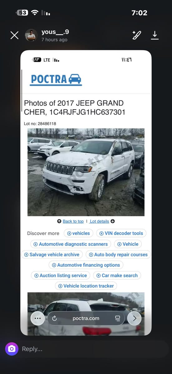 جيب 17 فول مواصفات سومند اعلى فئه جكات تعليها وتنصيها رادارات كامرات كشنات كهرباء فول للاخير تحويل ثاني مصبوغه حزام مصبوغه حزام السعر 180$
📍بغداد البنوك 
***********
