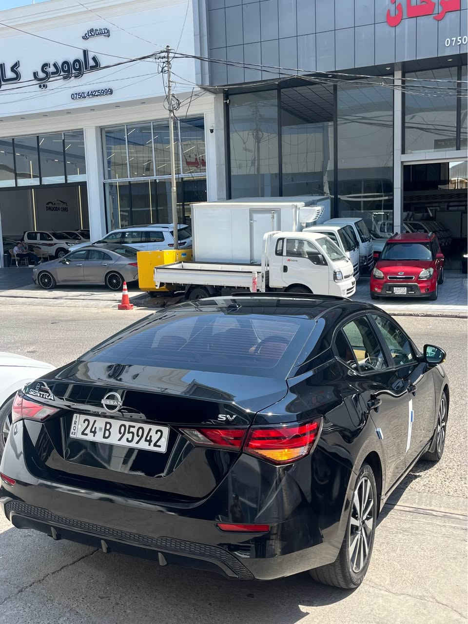 Nissan Sentra 2024 Sv plas 🖤
بص جملغ صبغ بدون دواغل بدون ارباك
فحم رادار بيلادي شركه
رقم سنوي جديد
تحويل شرط
رقم دهوك
موصفات
شاشه
سيلايت
ويل كروم
قودي رادار
قودي ايشاره
٥ كاميره
حساس
رادار
كوشن هيتر 
كوشن جلد
داخلي كريمي
شحن USB
شحن تايب سي

رقم موبايل ***********
عنوان عقره أربيل, العراق

