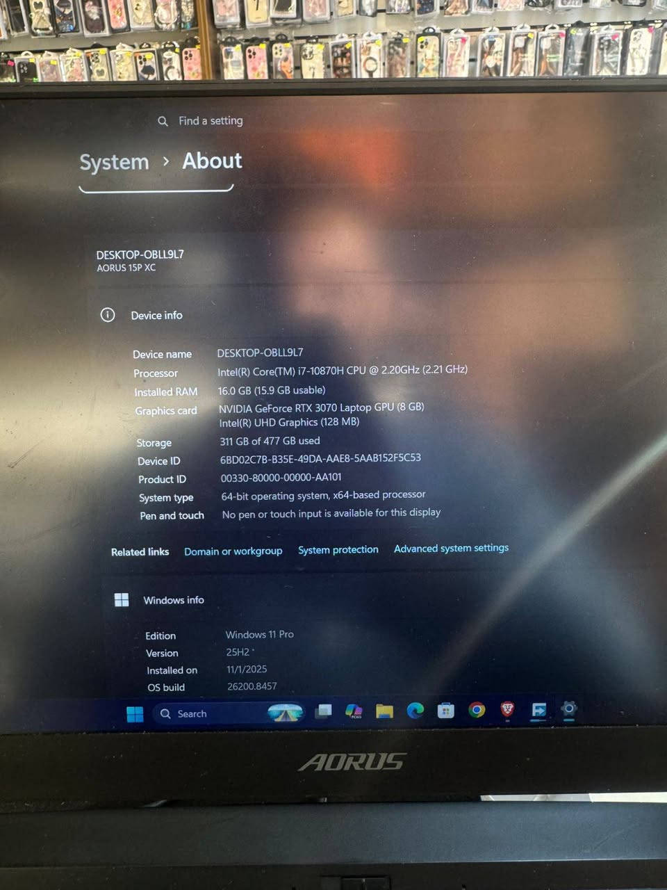 لابتوب كيمينك من براند aorus
معالج:- cor7- 10870H - 2.2GHZ
ذاكرة:- 512gb ssd m2
شاشة:- 240hz
رام:- 16gb ddr4 قابل للتطوير
كرت شاشة:- rtx3070 8gb
كيبورد:- rgb

نضافة 90% 

بسعر 900$ دولار و توصيل موجود


**إذا كنت صاحب هذا الإعلان وتريد حذفه لأي سبب، رجاءا أرسل رسالة إلى الدعم الفني**