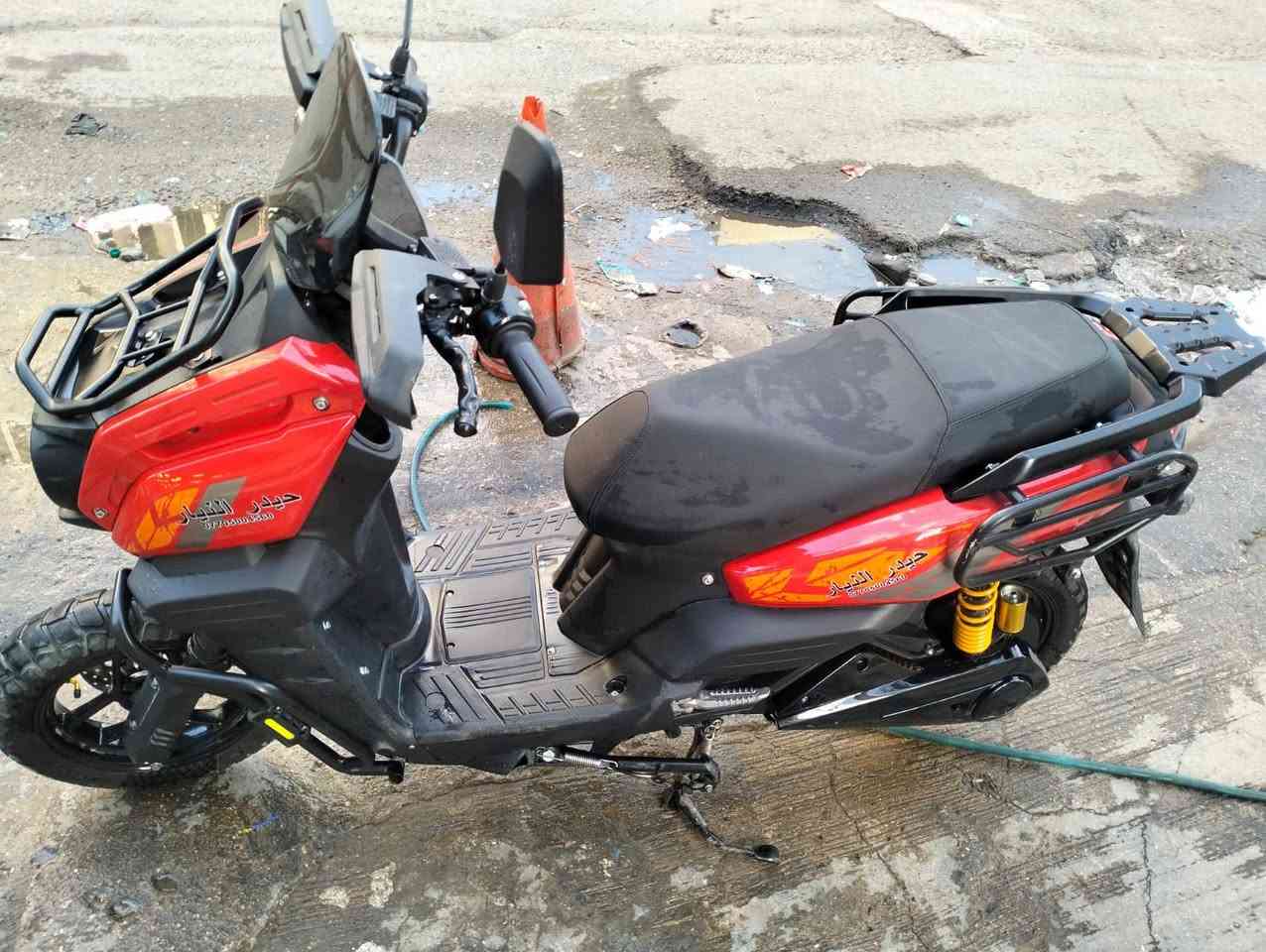 السلام وعليكم دراجة أباتشي شحن
ست بطاريات مسطرة 38امبير

نضام الpark

نضام R رجوع للخلف

ملف عملاق 3800واط

سرعة 100KMحقيقي

بريكات هايدروليك دسك بريك امامي وخلفي

شاشه ديجتال تعرض لك نسبه الشحن والسرعه وجميع الأعطال

أربع سرع

تمشي 80 كيلو بالشحنة الواحدة

تجي نضام بصمة.  وسويج   وكارت

للبيع أو المراوس

سعرها 1 مليون وبيها مجال

للعلم الجديده مالتها سعرها 1350

استخدام جدا بسيط مايقارب شهرين

دراجة جديدة يشهد الله  مكاني بغداد الحسينية أو الكرادة للاستفسار ***********
